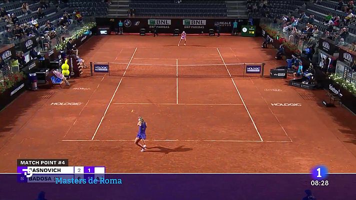 Telediario Matinal - Badosa sigue adelante en Roma y Muguruza cae eliminada