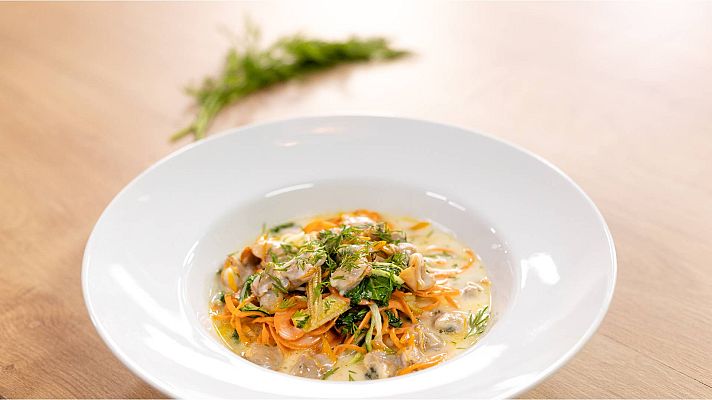 Menudos Torres - Receta de 'calabaguetis' con berberechos