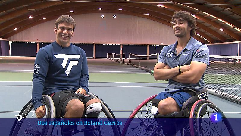 Martín de la Puente y Daniel Caverzaschi preparan su debut en Roland Garros en tenis en silla -- Ver ahora