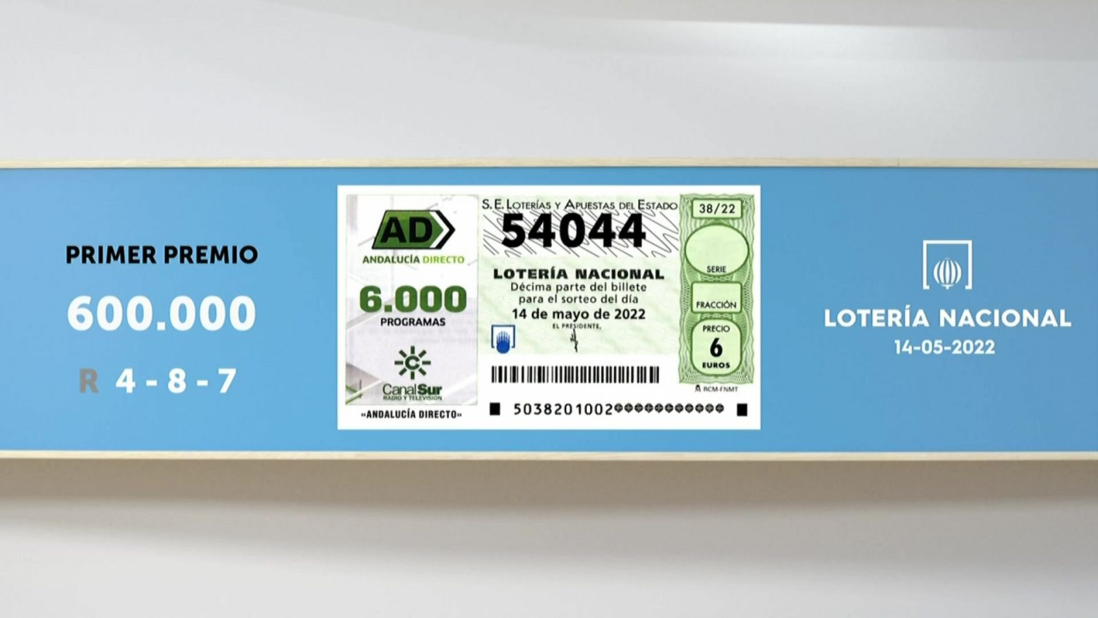 Sorteo de la Lotería Nacional del 14/05/2022 - Ver ahora