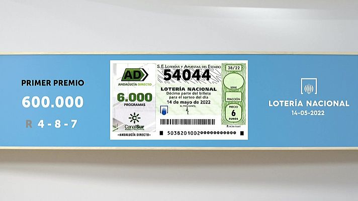 SELAE - Sorteo de la Lotería Nacional del 14/05/2022