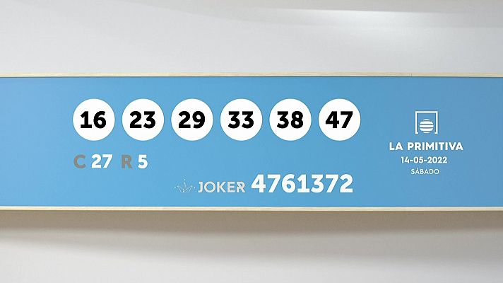 Sorteo de la Lotería Primitiva y Joker del 14/05/2022