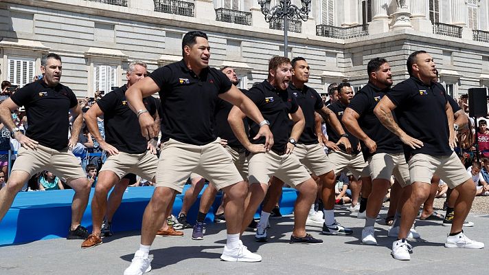 Rugby - Los Classic All Blacks conquistan Madrid con su 'haka'
