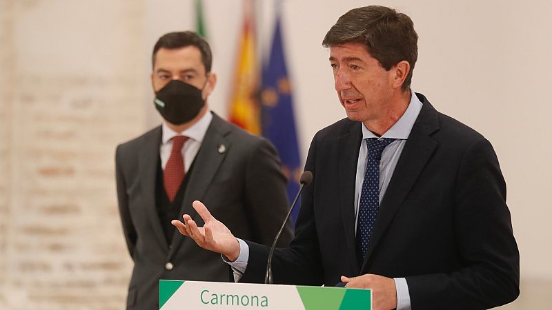 Juan Marín (Cs) busca reeditar el pacto con el PP en Andalucía:  "Haré lo que pueda para que Vox no gobierne"