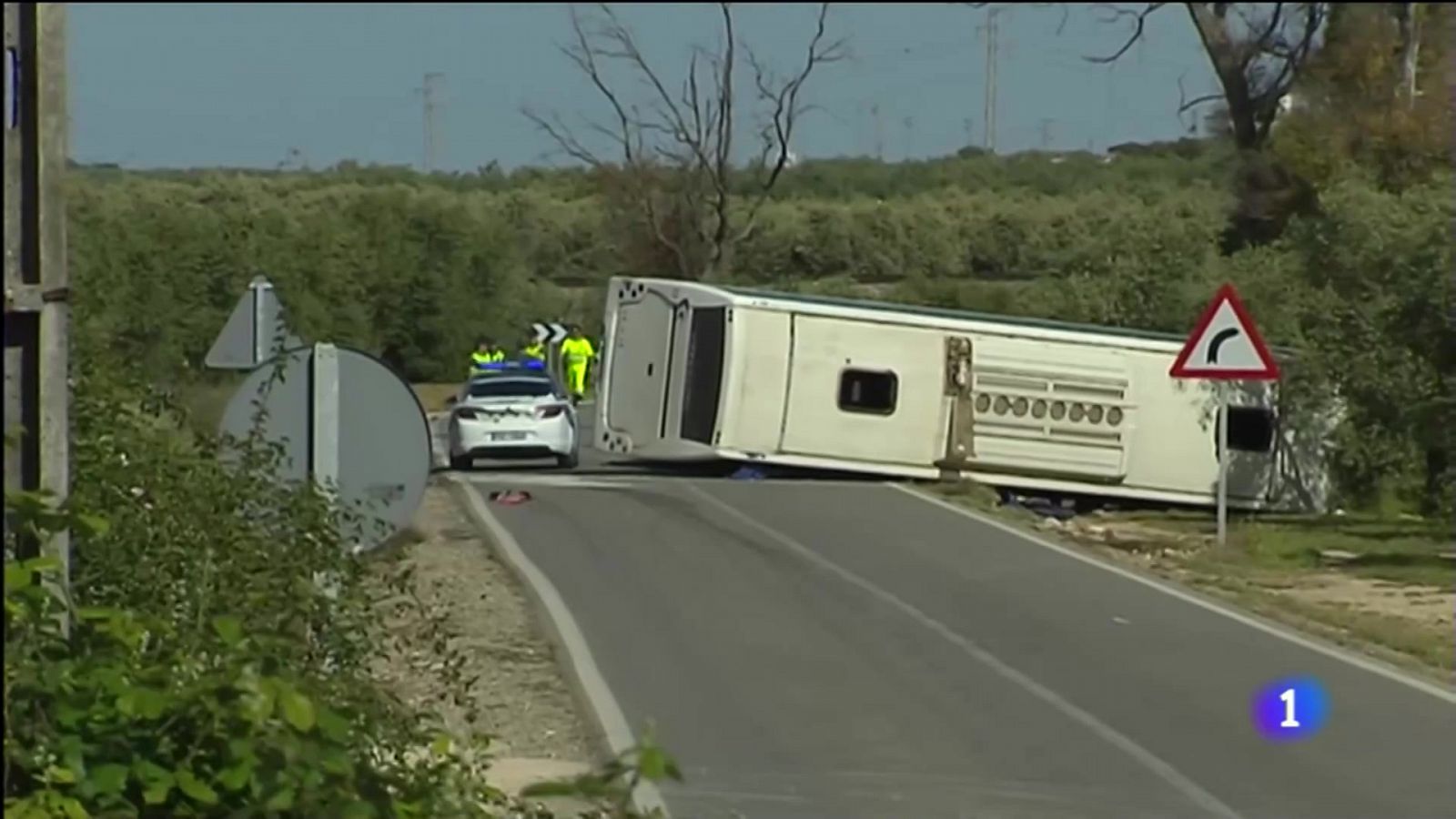 Accidente de autobús en Pedrera - Ver ahora