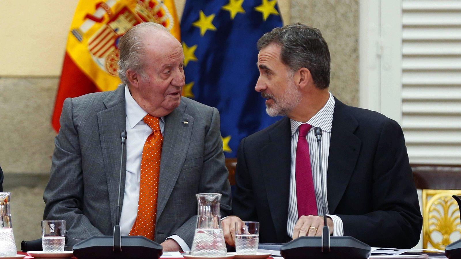 El rey Juan Carlos I se reencuentra con Felipe VI en Zarzuela tras casi dos años de alejamiento