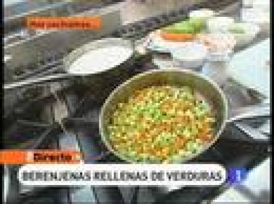 Berenjenas rellenas de verduras