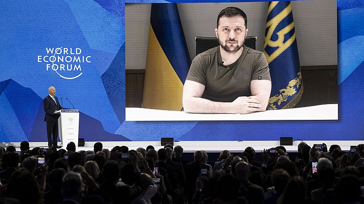 Arranca el Foro de Davos con la intervención de Zelenski