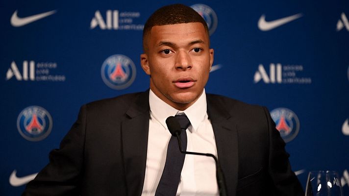 Telediario 1 - Mbappé: "Soy francés y quería seguir en Francia"