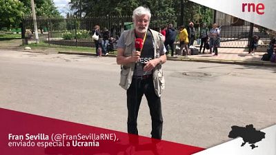 Evacuación de civiles en Sloviansk ante el avance ruso