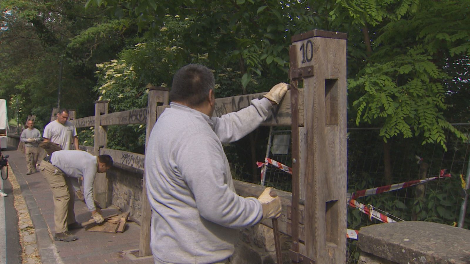 Comienza el montaje del vallado del encierro