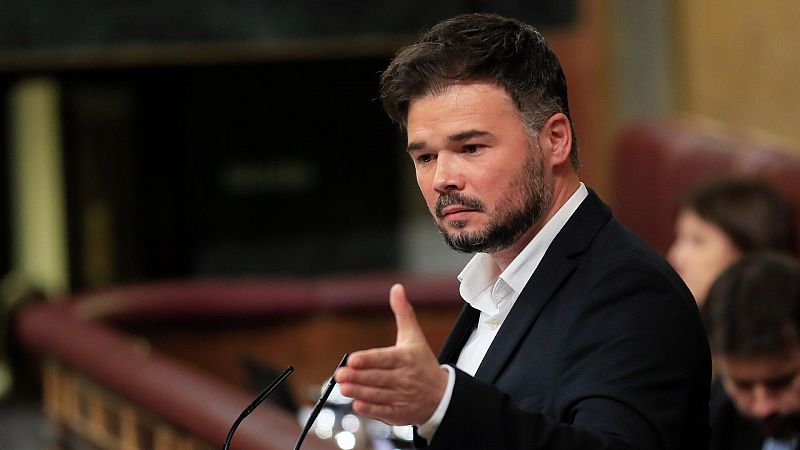 Rufián exige a Sánchez que diga qué delito cometió Aragonés para ser espiado