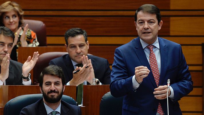 Telediario 1 - Mañueco pide disculpas por las palabras de García-Gallardo sobre discapacidad