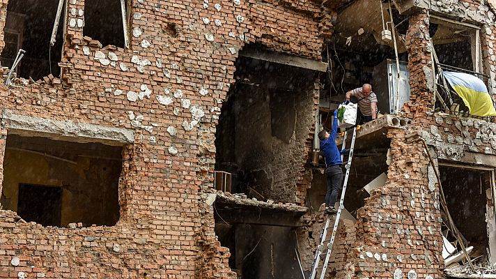 Telediario 1 - Irpín, símbolo de la resistencia a la invasión rusa