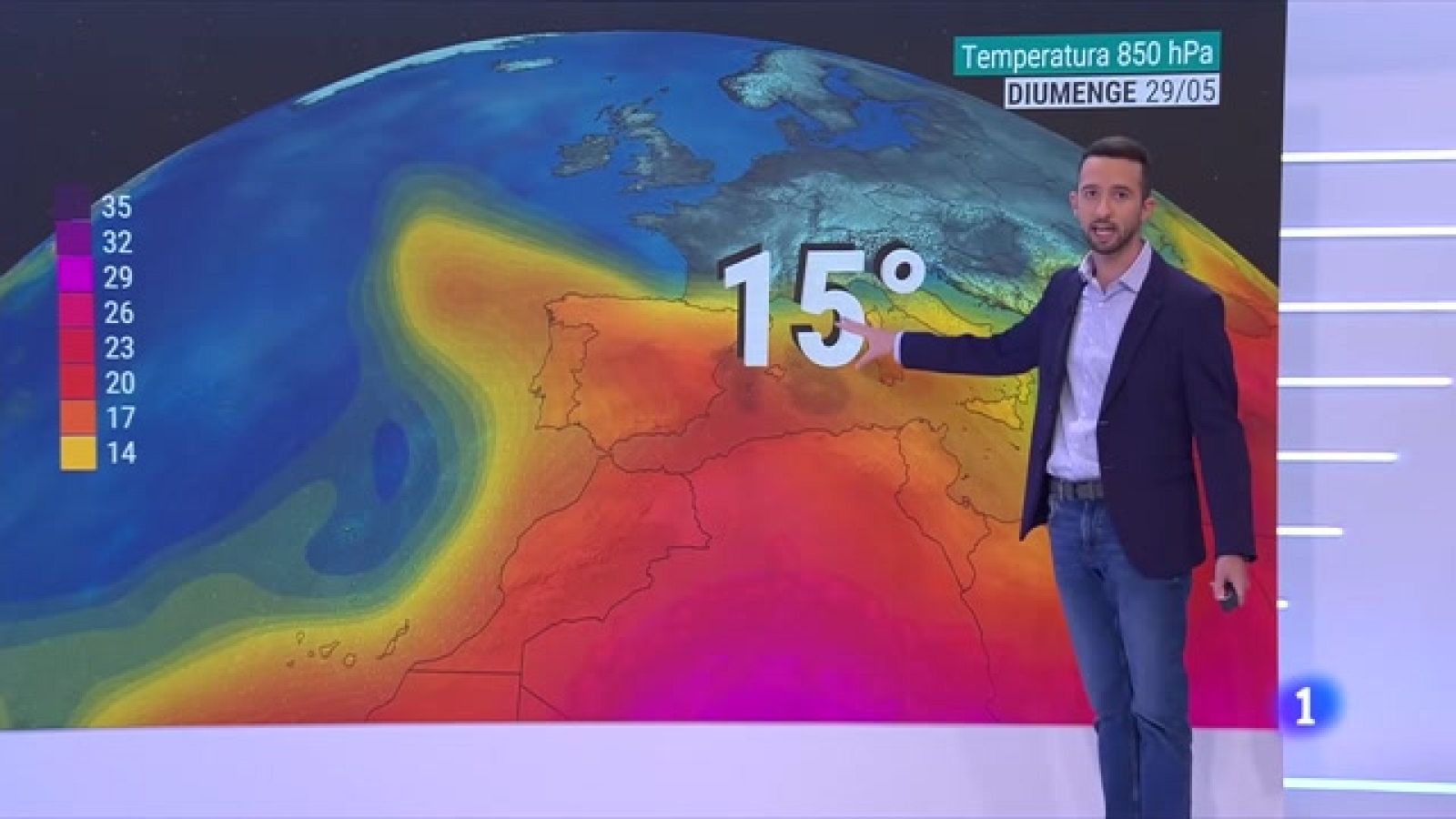El Temps (28/05/2022) - Dissabte la calor serà intensa, sobretot a l'interior, amb més de 30 ºC, mentre que diumenge, la temperatura recularà i tindrem tempestes al Pirineu