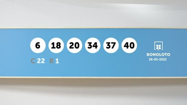 SELAE - Sorteo de la Lotería Bonoloto del 28/05/2022