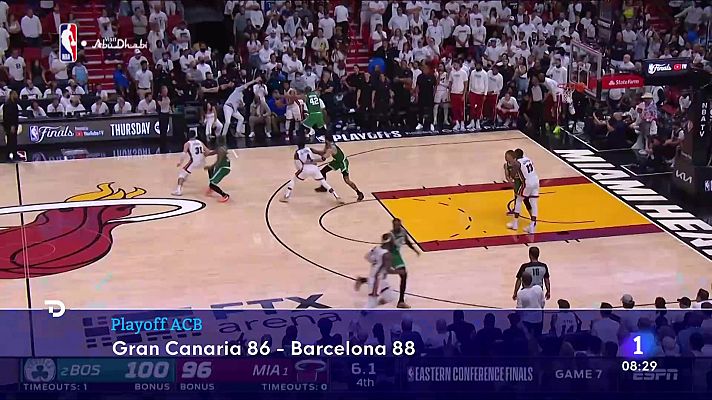 Telediario Matinal - Los Boston Celtics ganan a Miami y pelearán por el anillo contra los Warriors