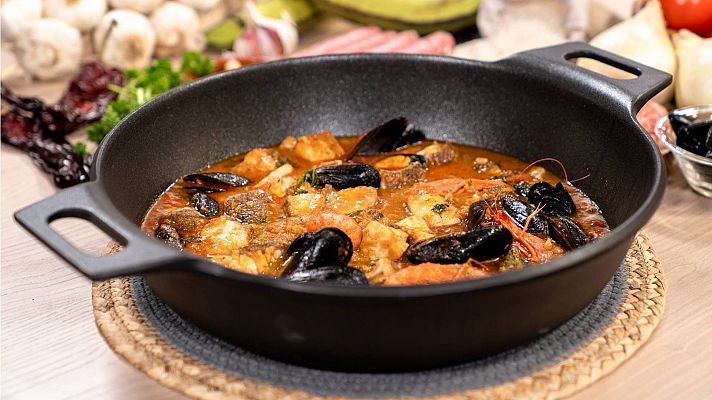 Menudos Torres - Receta de zarzuela de mero y marisco