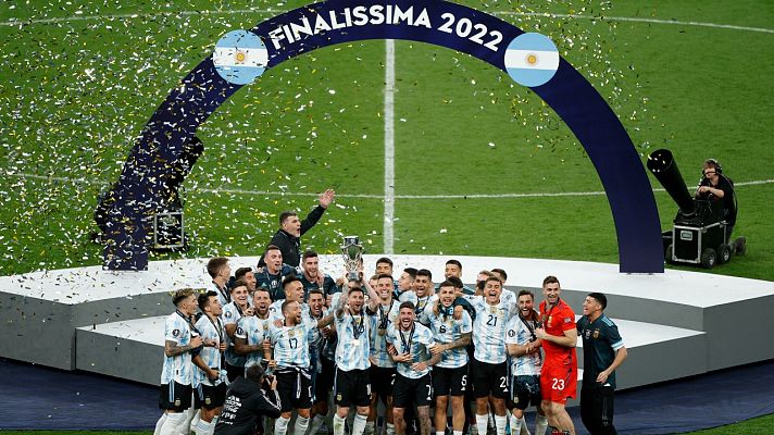 Argentina celebra el título de la Finalissima 
