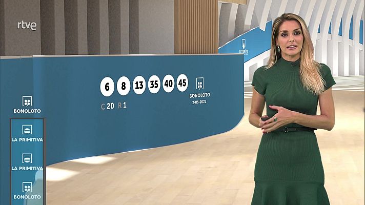 Loterías - Sorteo de la Lotería Nacional, Bonoloto, Primitiva y Jóker del 02/06/2022