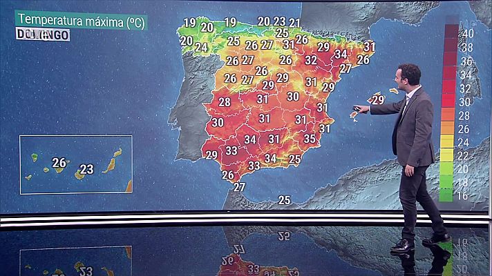 Nuboso con precipitaciones en Galicia y Cantábrico, que pueden ir acompañadas de alguna tormenta, pudiendo ser localmente fuertes