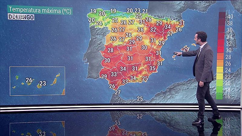 Nuboso con precipitaciones en Galicia y Cantábrico, que pueden ir acompañadas de alguna tormenta, pudiendo ser localmente fuertes - ver ahora