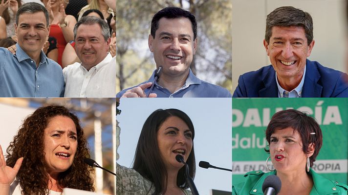 Telediario Fin de Semana - Sánchez aterriza en la campaña de las andaluzas mientras los candidatos siguen pidiendo el voto