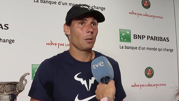 Telediario Fin de Semana - Nadal:  "Me sigue emocionando jugar al tenis y eso me lleva a intentarlo todo para salir adelante"