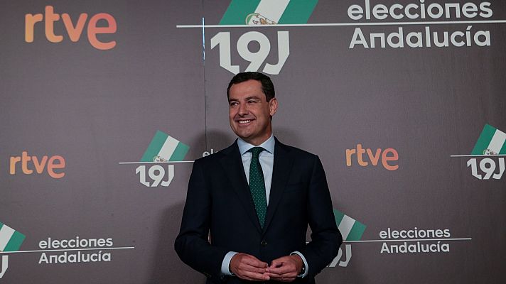 Moreno insiste en gobernar solo y sin Vox: "La señora Olona no cree en Andalucía"