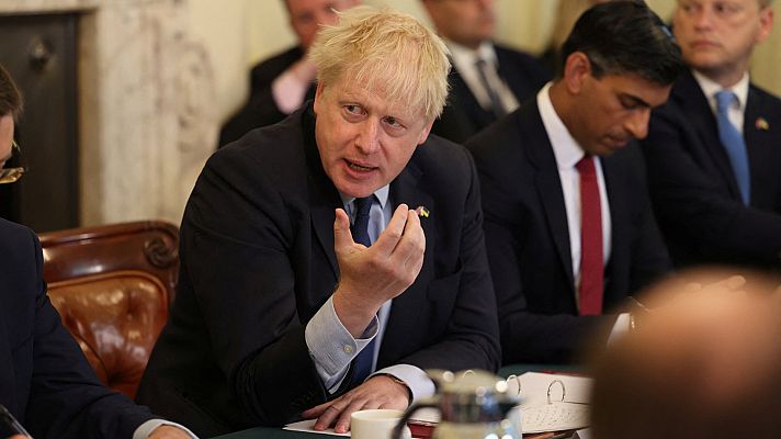 Telediario 1 - Boris Johnson salva la moción de confianza impulsada por su partido