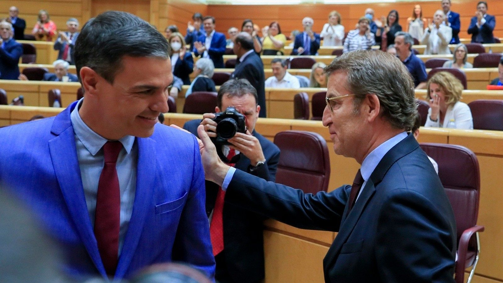 Primer 'cara a cara' en el Senado de Sánchez y Feijóo