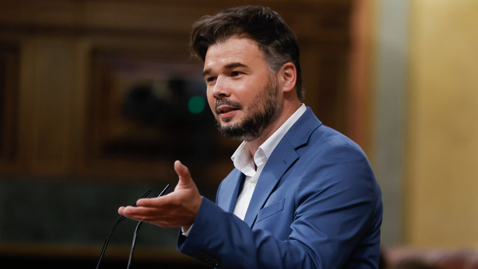 Rufián: "Si aumenta el gasto en Defensa (...), sale de los servicios públicos"