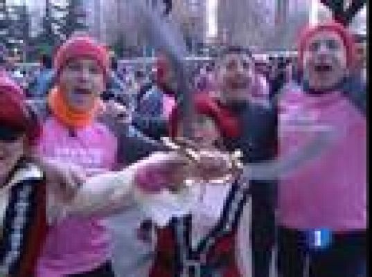 La San Silvestre se tiñe de rosa