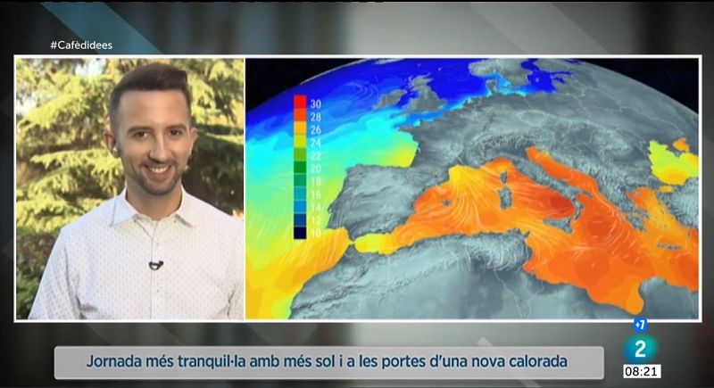 El Temps (09/06/2022) -El mestral i la tramuntana es notaran als dos extrems i arribarem als 30/35 ºC a Ponent i al sud