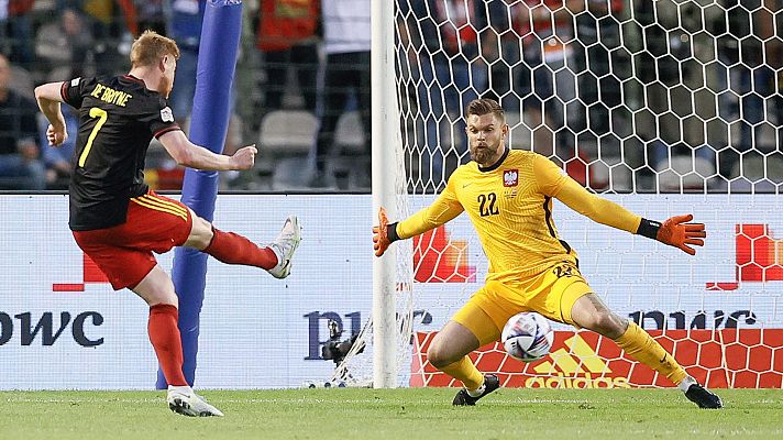 Bélgica golea a Polonia en la Nations League