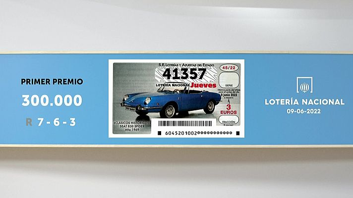 SELAE - Sorteo de la Lotería Nacional del 09/06/2022