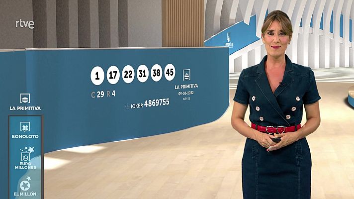 Loterías - Sorteo de la Lotería Nacional, Bonoloto, Primitiva y Jóker del 09/06/2022