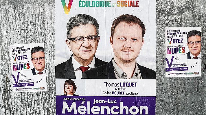 Telediario Fin de Semana - Los candidatos de Macron y Mélenchon en las legislativas, en empate técnico
