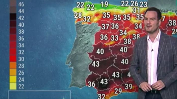 Más de 35 grados en gran parte el interior de la mitad sur