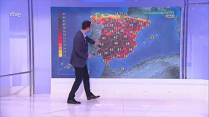 Temperaturas elevadas en mitad sur peninsular y en áreas de la meseta norte y del nordeste