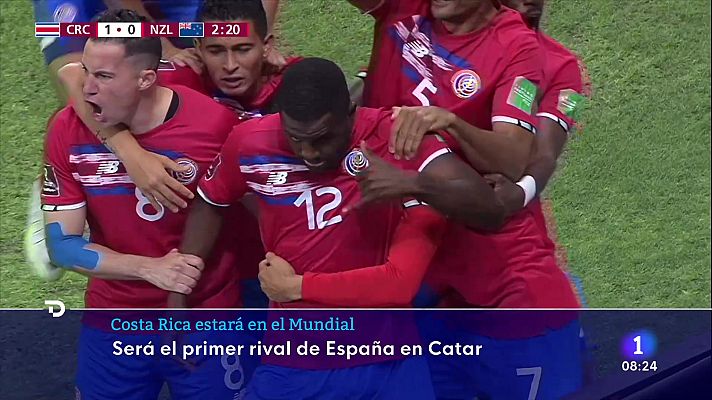 Telediario Matinal - Costa Rica gana a Nueva Zelanda y se cita con España en el Mundial de Catar