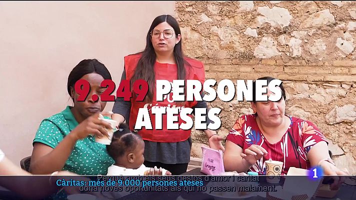 Càritas atén a més de 9.000 persones que pateixen exclusió social