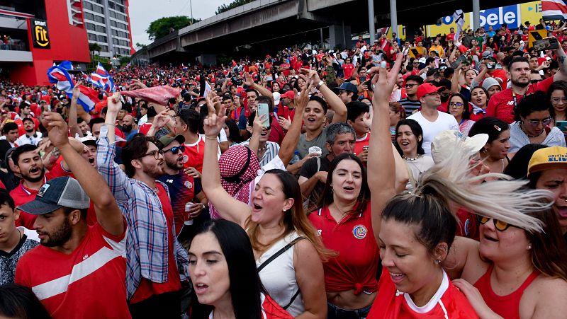 Costa Rica celebra su clasificación para el Mundia de Catar       