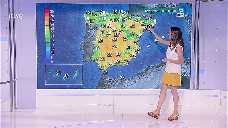 Temperaturas máximas altas, especialmente en los valles del Guadalquivir y del Ebro - ver ahora