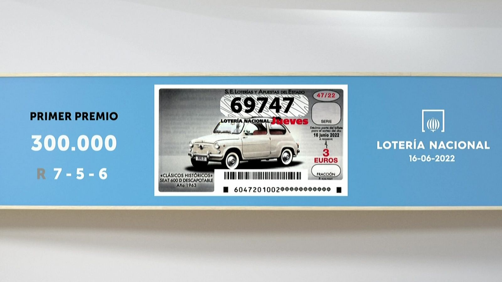 Sorteo de la Lotería Nacional del 16/06/2022 - Ver ahora