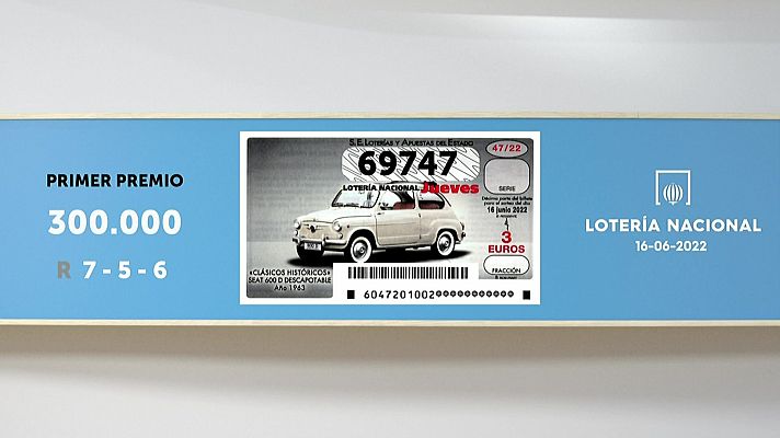 SELAE - Sorteo de la Lotería Nacional del 16/06/2022