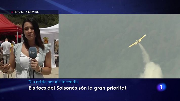 Dia crític per als incendis: els focs del Solsonès són la gran prioritat