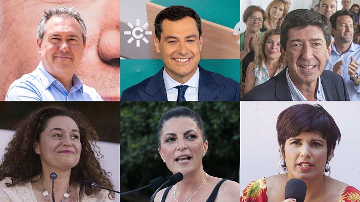Telediario 1 - Los candidatos apuran las últimas horas de la campaña de las elecciones andaluzas para pedir el voto