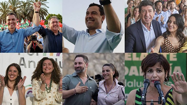 Telediario 2 - Los candidatos piden por última vez el voto en la campaña de Andalucía
