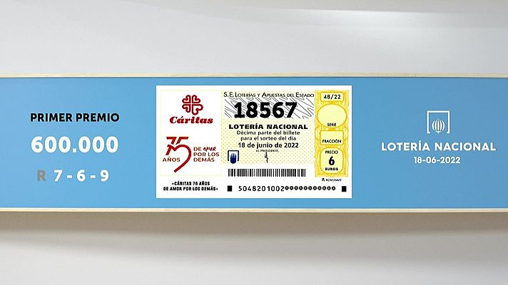 SELAE - Sorteo de la Lotería Nacional del 18/06/2022
